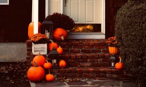 Pumpkins outside for a Socially distanced Halloween game - get the whole street involved!