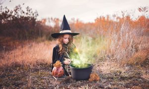 Children's Halloween costume - a Socially distanced halloween witch