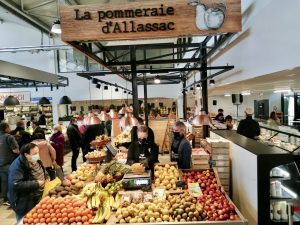 Customers visiting the greengrocer 